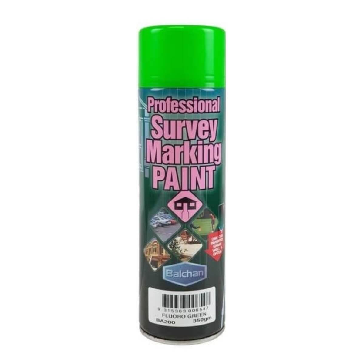 Balchan Professional Survey Marking Paint Fluro Green 350g