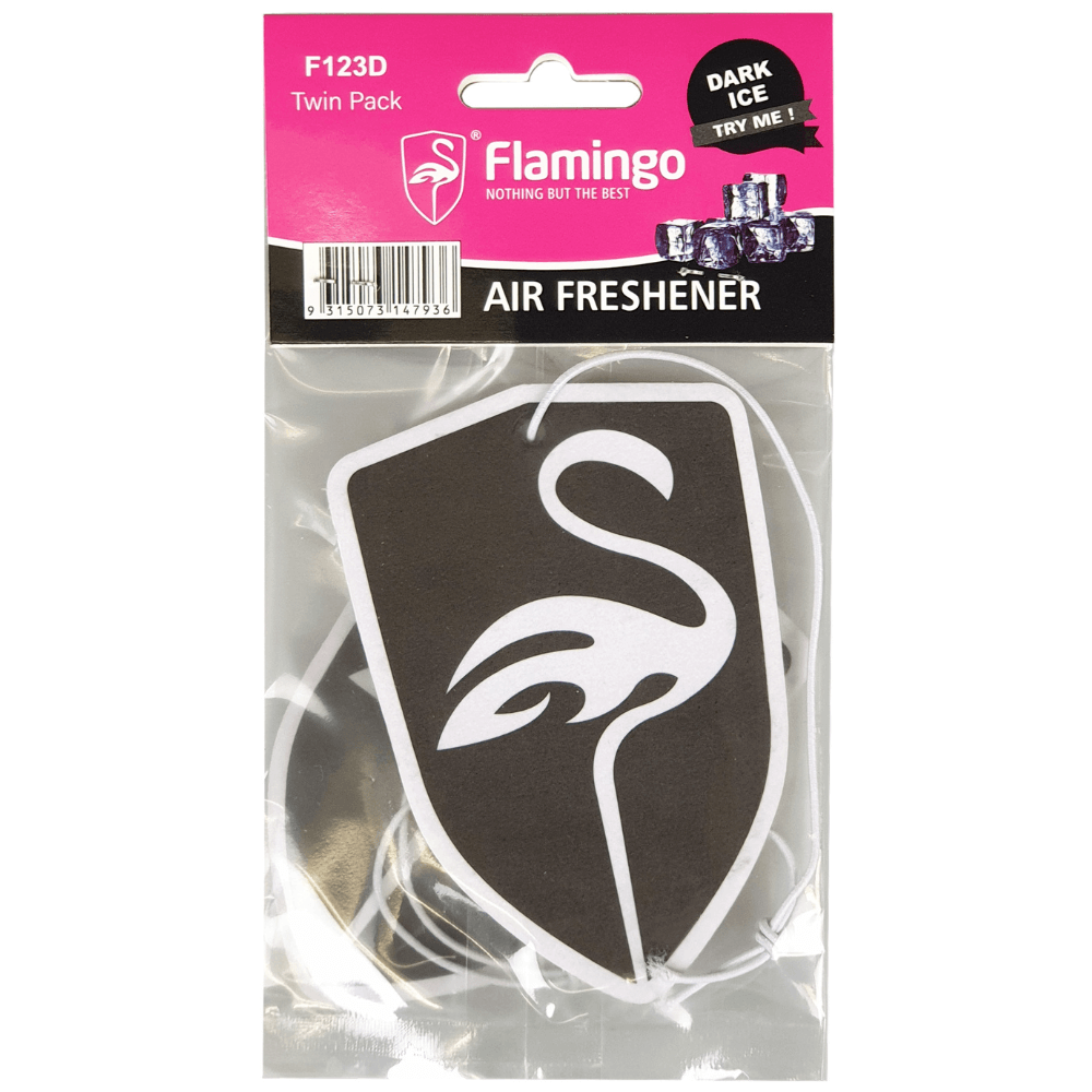 Flamingo Air Freshener Dark Ice Scent 2 Piece