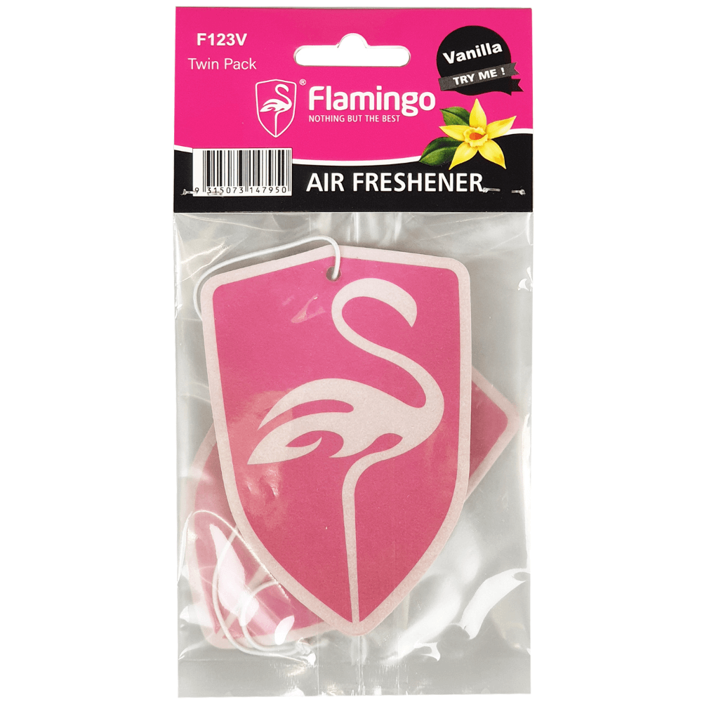 Flamingo Air Freshener Vanilla Scent 2 Piece