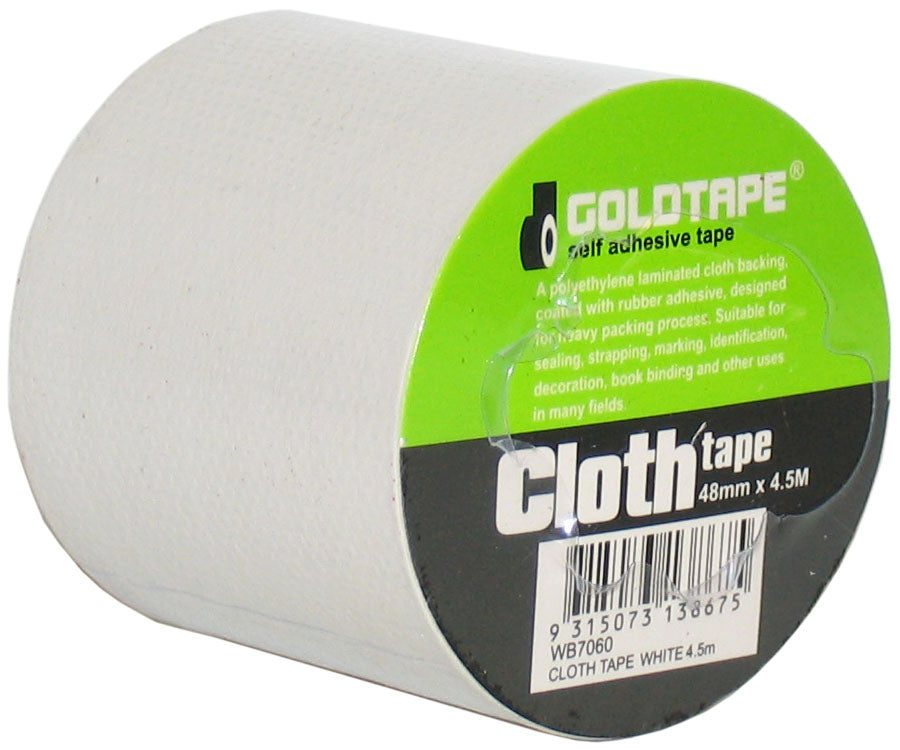 Cloth Gaffer Tape White 48mm x 4.5m