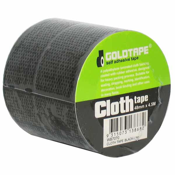 Cloth Gaffer Tape Black 48mm x 4.5m