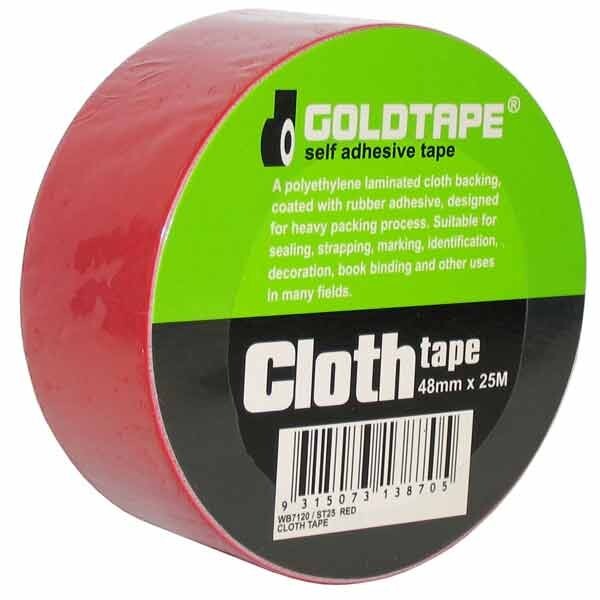 Cloth Gaffer Tape Red 48mm x 25m