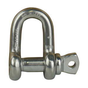 D Shackle Rated 8mm 450kg Marine Grade Stainless Steel