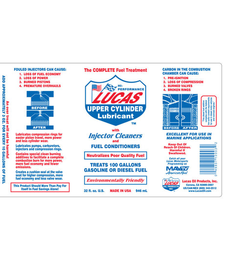 Lucas Fuel Treatment Conditioner + Injector Cleaner 3.78L